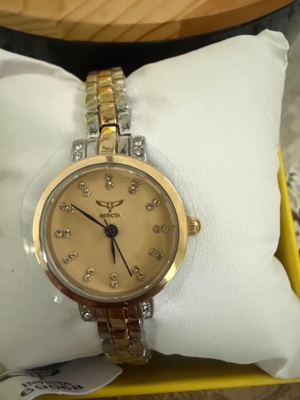 Invicta Women's Two-Tone Gold and Silver Crystal Accent Bracelet Watch